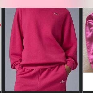 Pink alo sweat set